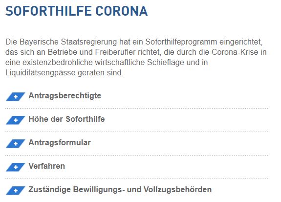 Soforthilfe Corona Bayern